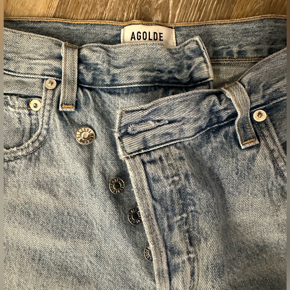 AGOLDE JEANS BAGGY CROSS CROSS BUTTONS SIZE 25